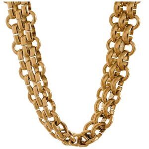 Flat Link Chain, Necklace, Women's Choker Necklace, Gold Necklace, Trending